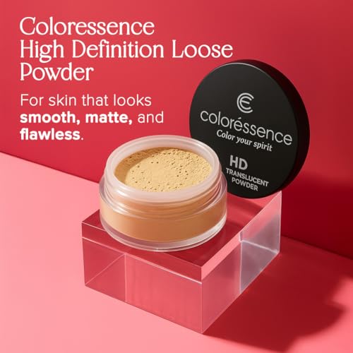 Image of COLORESSENCE HD Translucent Loose Powder, Soft Beige, 10gm | Blurs Pores & Fine Lines | For All Skin Types | Long Lasting | Matte Finish | Lightweight
