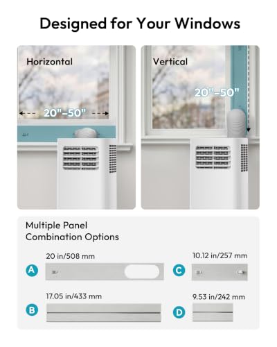 Image of EUHOMY Portable Air Conditioners 10,000 BTU, 4-in-1 Air Conditioner Portable Up to 450 Sq.Ft. with Cool, Fan, Dehumidifier, Sleep, Portable AC Unit with LED Remote & 24H Timer, Installation Kits