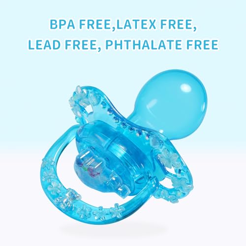 Image of CutiePlusU Adult Sized Pacifier Dummy for Adult DIY Handmade-Small Whale Crystal Blue
