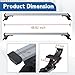 48 Inch Universal Car Top Roof Cross Bar Luggage Cargo Rack with 3 Kinds Clamp Silver Aluminum