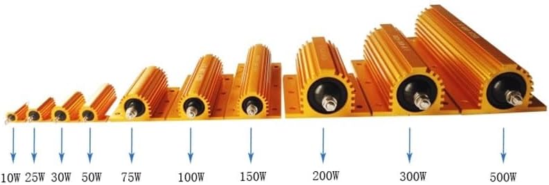 RXG24 Aluminum housed Resistor,Golden Aluminum Shell Resistor.100w 150w 200w 250w 300w 500w,Discharge Resistor,Decoding Resistor(7ohm,300w)