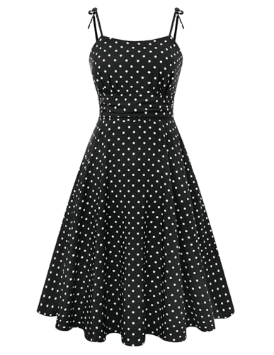 Image of Belle Poque Women's Spaghetti Strap Midi Vintage Tea Party Dress | Belle Poque Women's Spaghetti Strap Midi Vintage Tea Party Dress,A-line,Cocktail Dress,Graduation Homecoming Dress