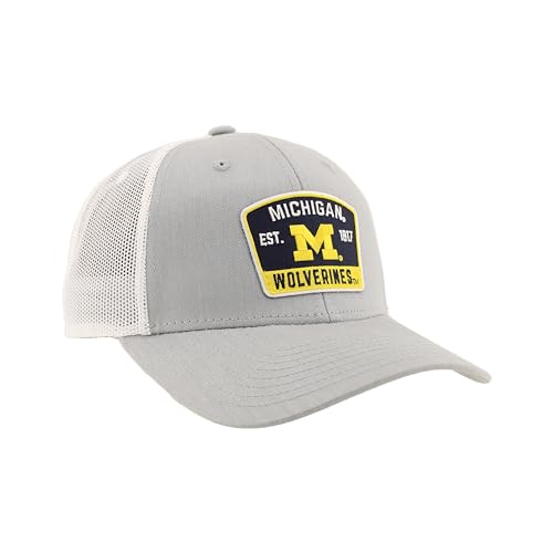 Gorra Snapback Trucker Michigan Wolverines Gris Blanco miniatura 5
