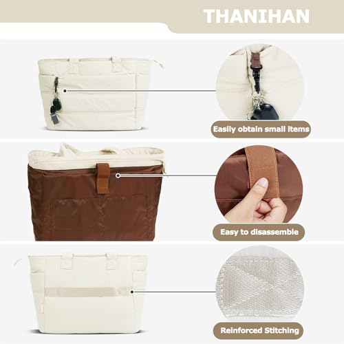 Image of Tote Bag for Women ,Travel Puffy Tote Bag For Women,Puffer Work Tote Handbag、Shoulder Bag Handbag for Travel, Work, Gym