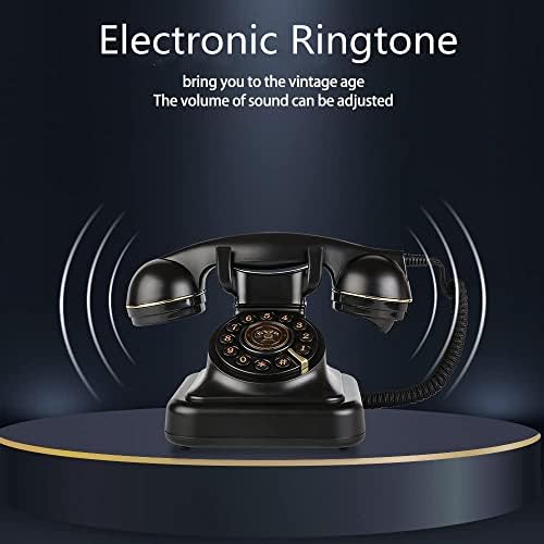 Retro Classic Landline Telephone Adjustable Ringer Volume Button Phone Redial Function Corded Desk Phone for Home Office Hotel