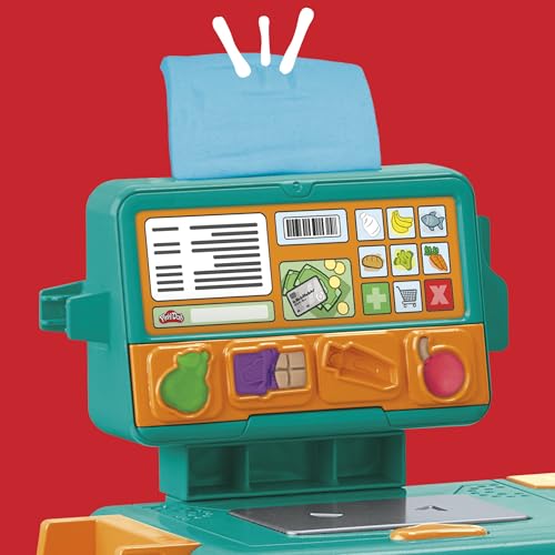Play-Doh Cash Register Toy, 23 Play Food Accessories, Kids Arts & Crafts Ages 3+
