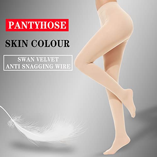 Tights for Girls - Semi Opaque Footed Pantyhose Leggings in Solid Colors for Everyday Wear3