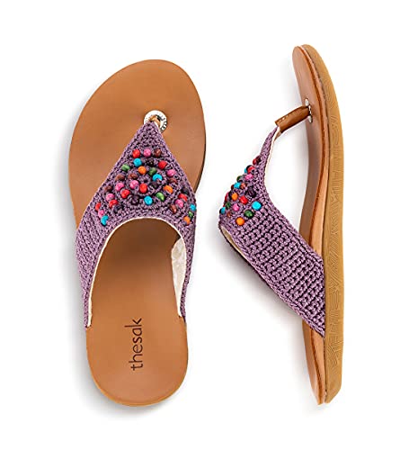 Image of The Sak Shana Thong Sandal in Crochet, Slip On Entry
