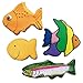 Ann Clark 4-Pc. Fish Cookie Cutters - Cute Goldfish & Angel Fish Shapes, Made in the USA
