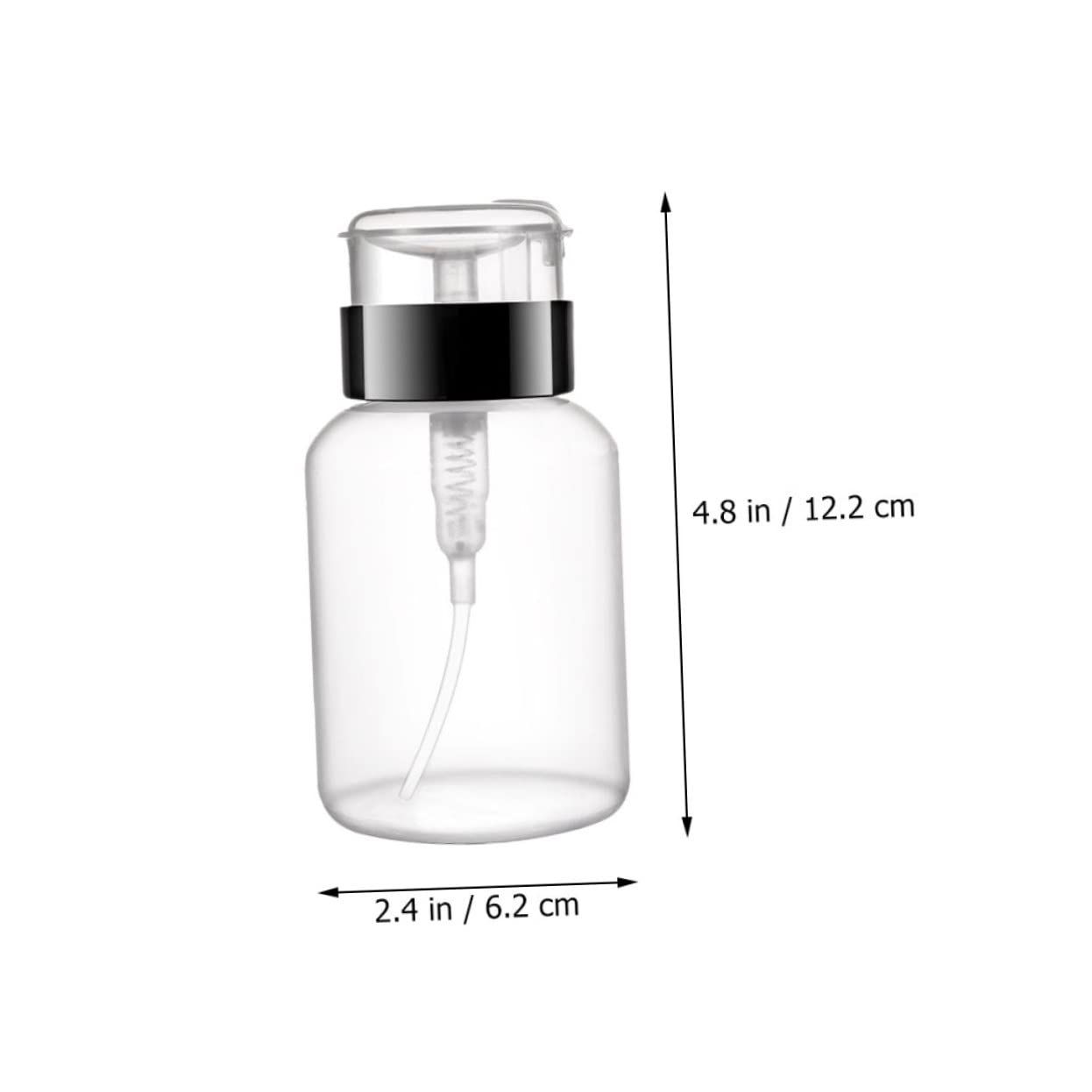 NULYLU 4pcs Refillable Nail Polish Remover Pump Bottles Leakproof Plastic Bottles for Travel