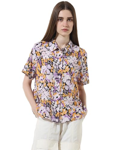 Image of ONLY Women's Cotton Floral Regular Fit Shirt