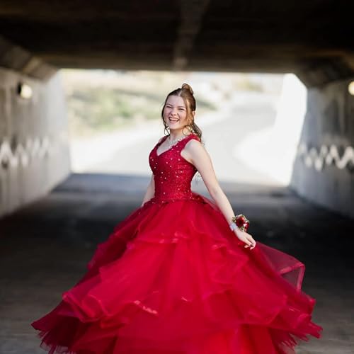 Image of QXMYOO Ball Gown Quinceanera Dresses Sweet 16 Prom Party Princess Dress for Teens