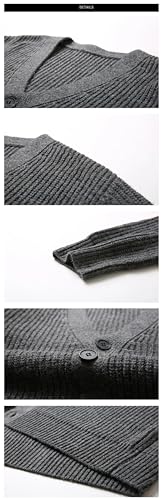 Men Winter Sweater Cardigan Thick Slim Fit Knitwear Warm Casual Cardigan3