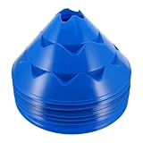 SOPOTUTU 6 Stück Fußball Agility Hütchen aus Robustem Kunststoff Stapelbare Markierungskegel in...