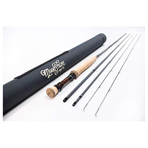 Moonshine Rod Co. The Vesper Series Fly Fishing Rod with Carrying Case and Extra Rod Tip Section - 3wt 10'6" Euro/Czech