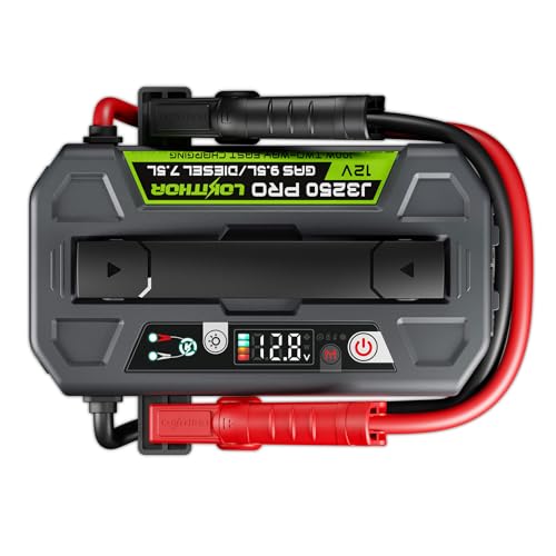 LOKITHOR J3250 PRO Jump Starter with ConnectMax, 3250A LiFePO4 Car Starter Battery for 9.5L Gas and 7.5L Diesel Engines, Jump Pack with 100W Two-Way Fast Charging, Super-Safe and 2000 Cycle Life