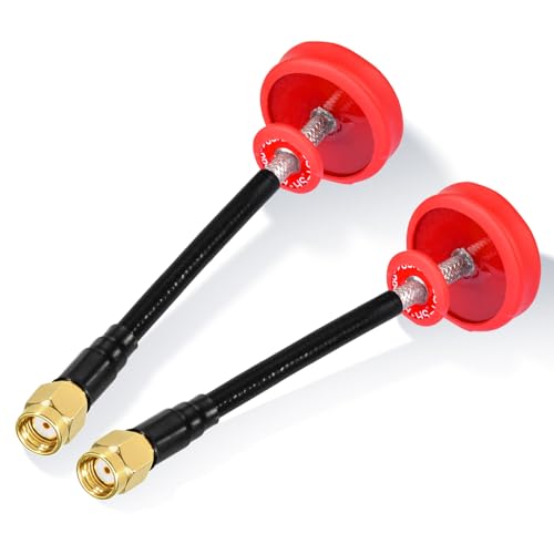 Eightwood 5.8GHz FPV Antenna 2-Pack, RP-SMA Pagoda RHCP Antenna Long Range for FPV Drone Quadcopeter TX/RX