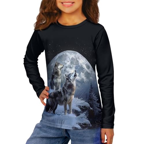 Image of Uourmeti Teens Girls Long Sleeve T Shirts Fall Outfits Boys Active Sportswear Running Tops