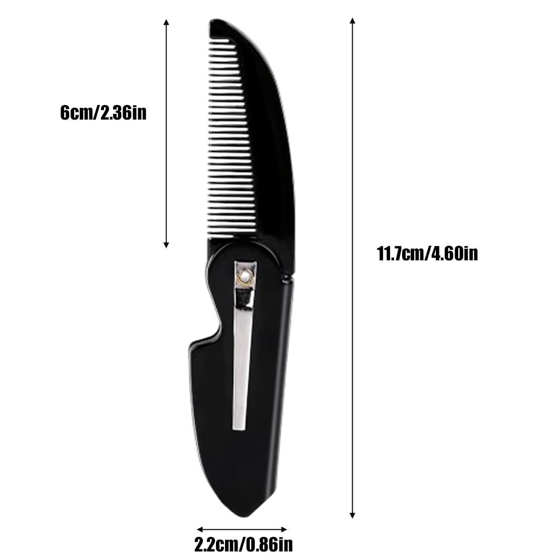 Confezione da 3 pettini per barba pieghevoli, baffi pettine piccolo tascabile pettine per baffi pettine per capelli portatile, per Cura e Pettinatura di Barba, Pettine Pieghevole Da Viaggio