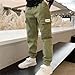 BXJX 2 Pack Boys Cargo Pants Casual Elastic Waist Pull On Trousers with Multi Pockets Fashion School Pants for Boys 3-14Y Baby Boy Fall Clothes Dark Gray 12 Years