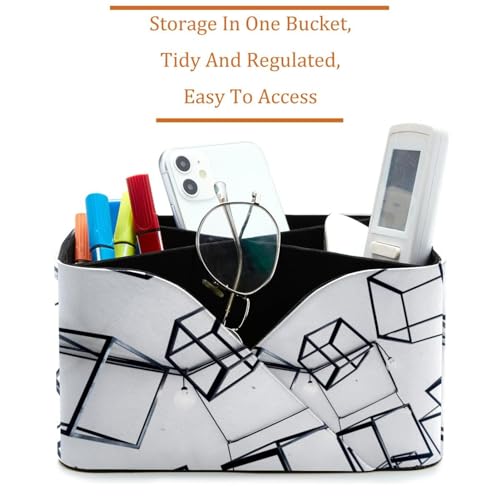 Organiseur de bureau porte-crayons gris avec 4 compartiments de tri