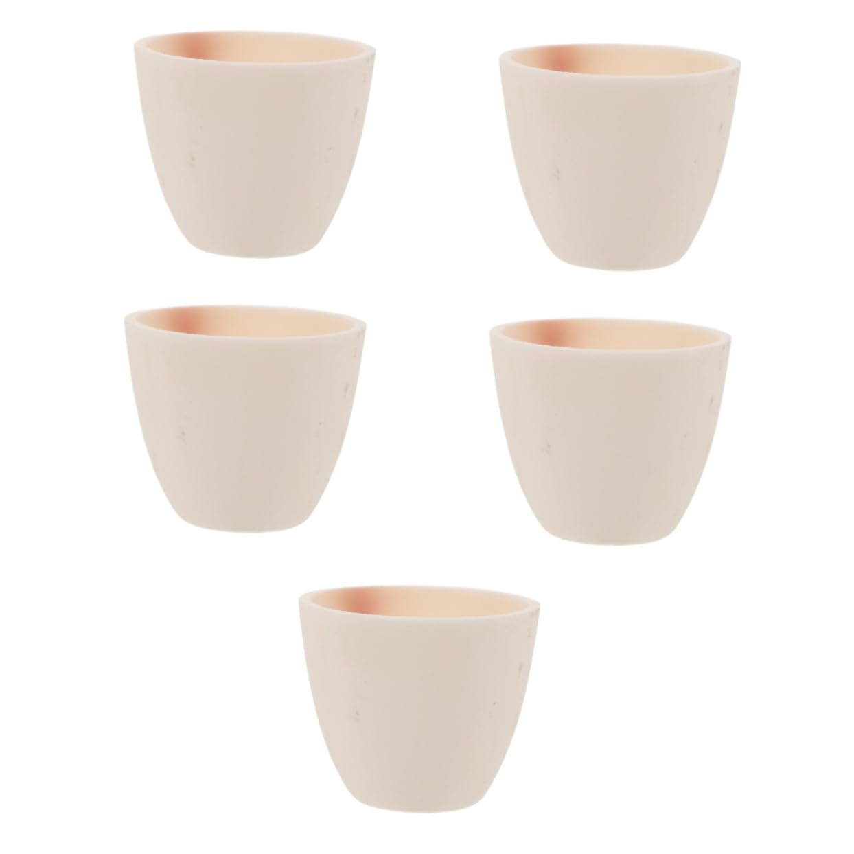 ULTECHNOVO 5 Pz Crogiolo Ceramico Ad Alta Temperatura Coppa Del Crogiolo Piccola Da Laboratorio Per La Ricerca Di Laboratorio Di Fusione Bianca Ceramica