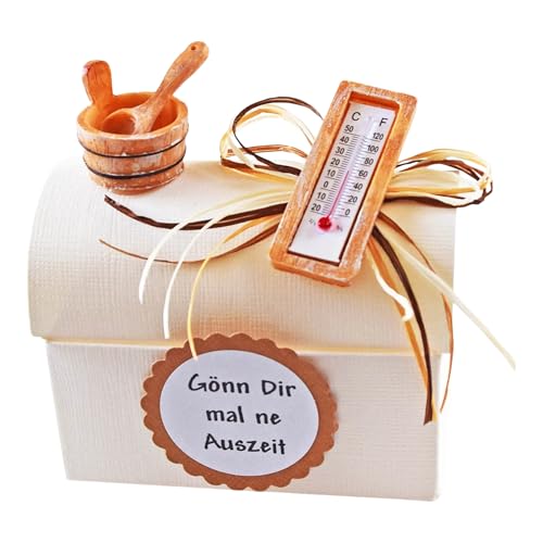 Geschenk Box Gönn Dir mal ne Auszeit für Geld Gutschein/Sauna Wellness Urlaub
