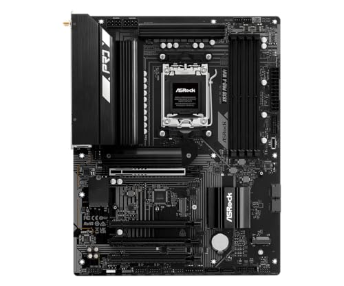 Image of ASRock X870 Pro-A WiFi ATX Motherboard - AMD AM5 Ryzen 9000 /8000 /7000, DDR5 8000+(OC), PCIe 5.0, Dual USB4 Type-C, Wi-Fi 7, 2.5GbE