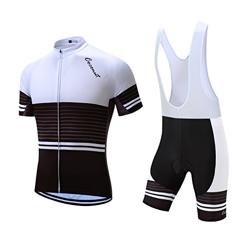 Men's Cycling Jersey Set Road Bike Jersye Short Sleeves Cycling Kits + Bib
