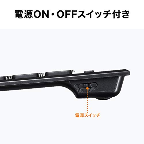 サンワダイレクト Bluetoothテンキー 静音 小型軽量 電池式 Windows専用 400-NT006 の商品画像 6