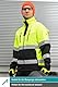 ACE Neon Warnschutz-Jacke - starke Softshell-Warnjacke inkl. Reflektoren und abnehmbarer Kapuze - EN ISO 20471 - Gelb - XL