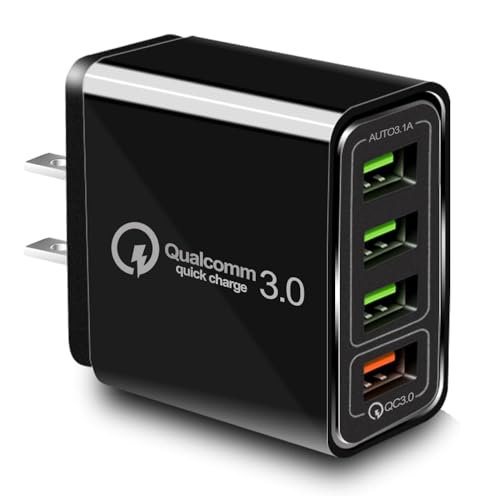 P37 Usb Wall Charger Multiport Qc.3 Quick Charge 4-Port Fast Charger Block, Multiport Usb Cube Power Adapter Wall Charger Plug Charging Block For All Mobiles Samsun Galaxy, Xiaomi cover