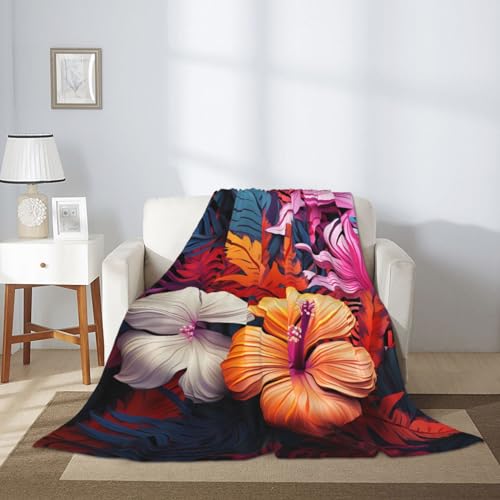 Flanelldecke, Sofa-Farbe, tropischer Überwurf, weiche Überwürfe für Reisen, flauschige Decke, Mikrofaser-Decken und Überwürfe für Sofa, Bett und Couch