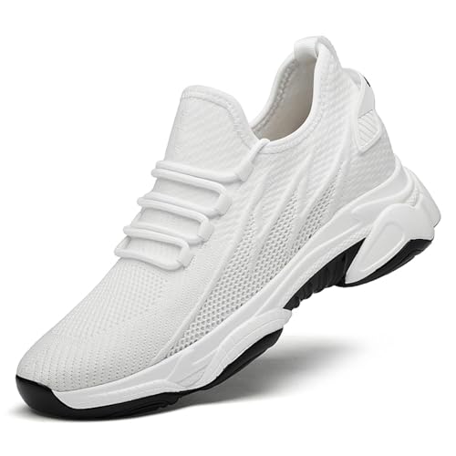 Height Increasing Shoes Tallure Sneakers Elevator Shoes for Men Women Woven Sneakers Invisible Height Make You Taller Running Walking Breathable Sneaker Flat/1.54/2.36/3.15/3.93 Inches Taller Shoe