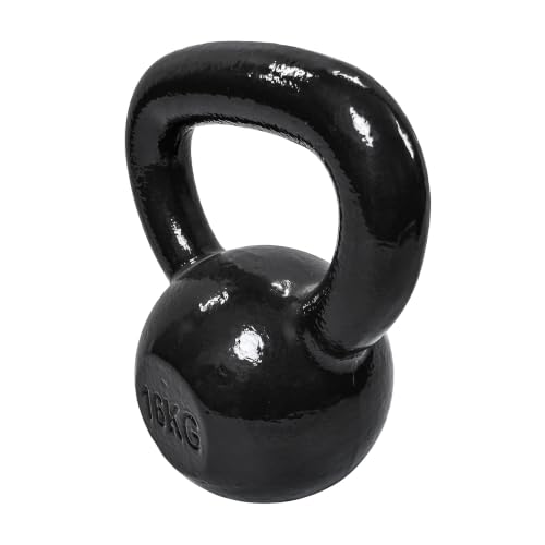 Miniatura 2 de Amazon Basics Kettlebell - Pesa de Entrenamiento de Hierro Fundido con Agarre Ancho Texturizado - Acabado Pintado - Negro