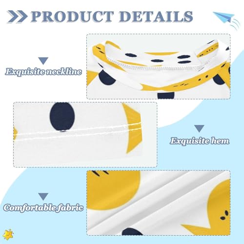 Kids Swimsuit Fish Yellow Cartoon Sea Sunscreen T-Shirts Swimwear Sets UPF 50+3