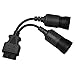 Xtool OBD2 6 Pin and 9 Pin Truck Cable Diagnostic Cable Sett Cummins Inline 5 for Launch X431 Xtool PS2 - Blue