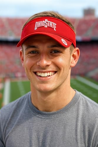 Visera oficial de Ohio State con bordado ajustable miniatura 3
