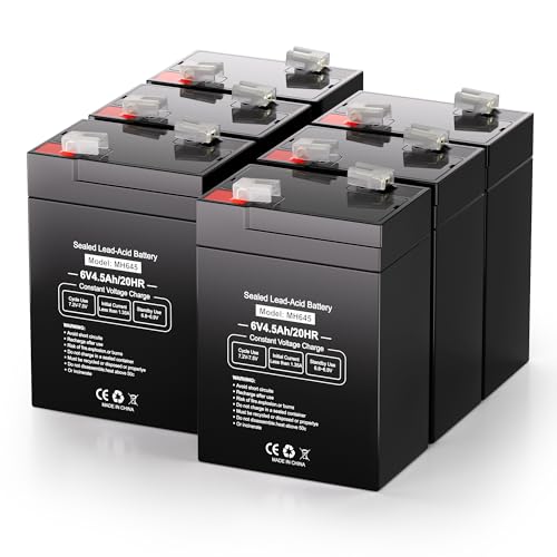 Fulpower 6 Pack 6V 4.5Ah Rechargeable SLA AGM Battery