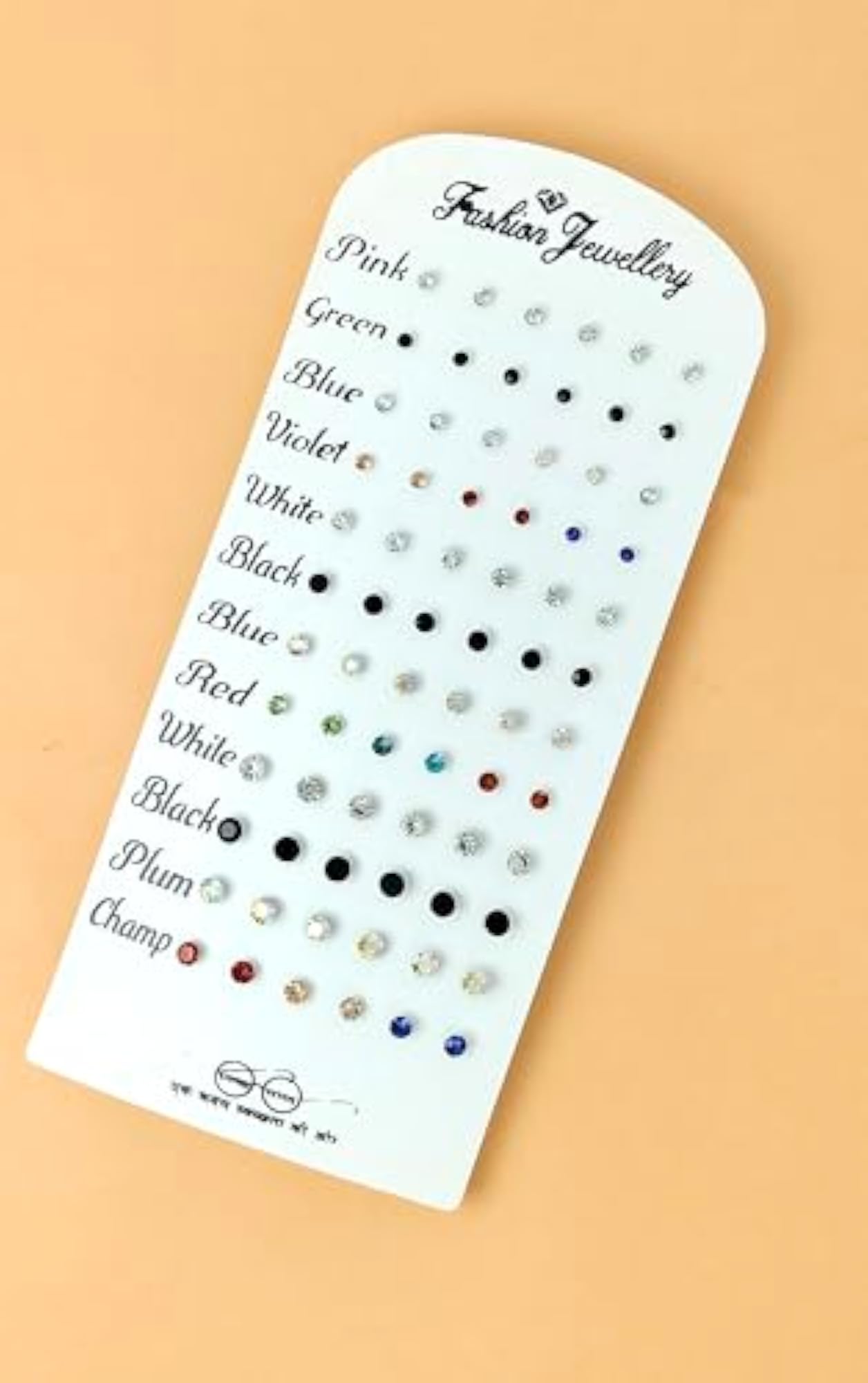 36 Pairs Rhinestone Crystal Earrings Set, Multicolor Studs