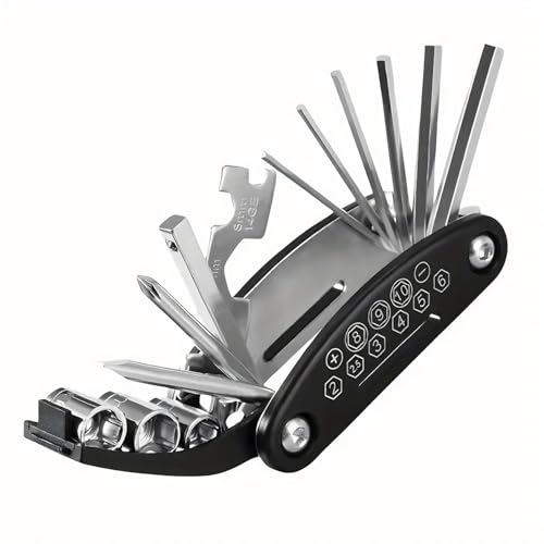 Image of Cycle 15 in 1 Cycle Tool kit Multi-Purpose Mountain Cycle Repair Tool kit Allen Key Spoke Cycle Tool kit Set All Cycle (Cycle Tool kit)