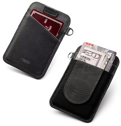 Image of POCKT Card Holder Wallet For Men and Women - Slim Minimalist Front Pocket Wallet Elastic Credit Card Holder Genuine Leather RFID Blocking Card Case Wallets