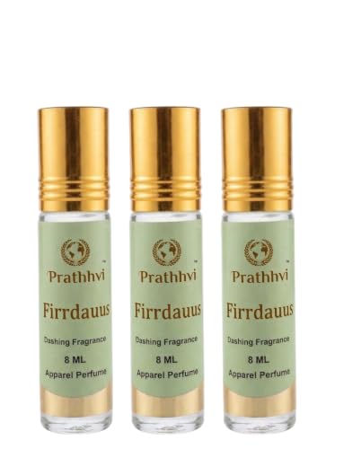 Image of Firrdauus Attar Roll-On Perfume Oil 8 ml x 3 | Alcohol Free | Long Lasting Rich Fragrance | Men & Women | Pocket Size Travel Friendly Roll On | Daily Wear Fragrance - Pack of 3