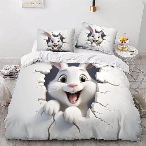 Housse de couette microfibre douce parure lit King finie la couette qui glisse