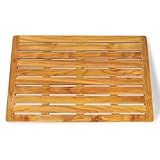 Boflay 32' x 20' Large Teak Wood Shower Mat, Wooden Bathroom Mat, Bathtub Floor Mat, Waterproof & Anti-Slip Teak Wood Floor Mat, Easy to Clean, Suitable for Indoor or Outdoor Use