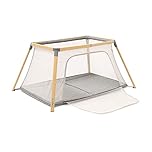 Tutti Bambini Cozee Go 3-in-1 Bassinet, Travel Cot and Playpen - Perfect for Travel and Home Use, Lightweight & Compact and Suitable from Birth - Oak/Charcoal