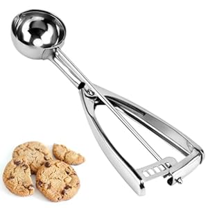 Stainless Steel Ice Cream & Cookie Scoop – 2Tbsp (30ml/1oz) – Trigger Release Scooper