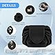 URAQT Kosmetiktasche mit Kordelzug, Lazy Kosmetikbeutel, Groß Kapazität Make Up Tasche, One-Step Organizer Makeup Tasche Schminkbeutel für Lazy Damen (Schwarz)