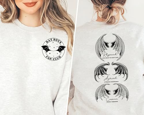 Acotar Bat Boys A Court of Thorns and Roses Sweatshirt - Illyrians of The Night Court Crewneck 5