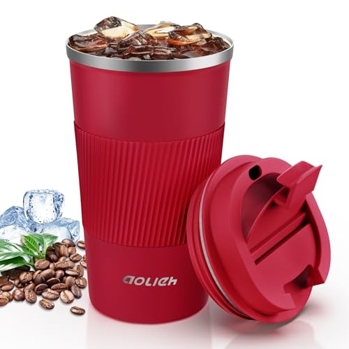 Aolieh Thermobecher, Kaffeebecher mit Auslaufsicherem Deckel, Thermobecher- Isolierbecher, Edelstahl Travel Mug… – Ansicht 1